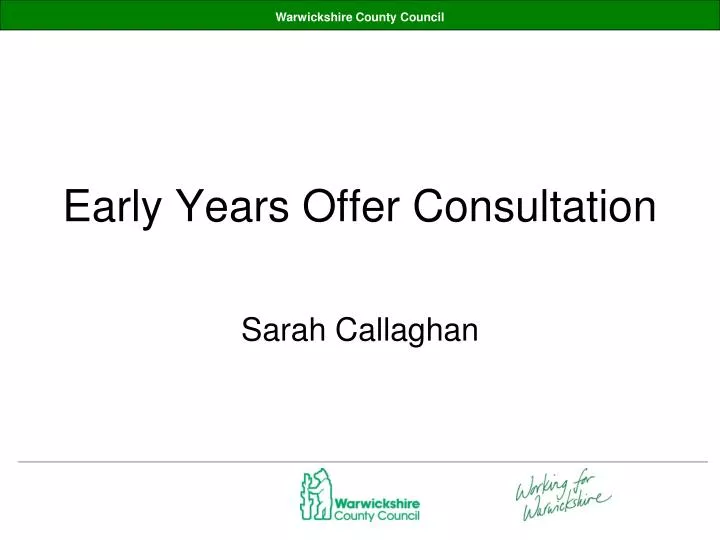 early years offer consultation