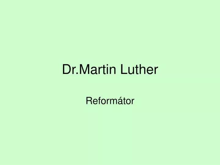 dr martin luther