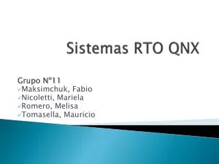 sistemas rto qnx