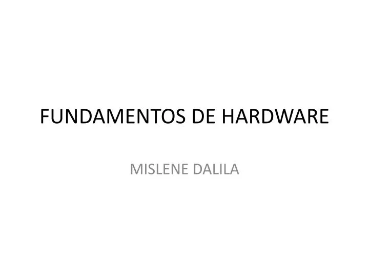 fundamentos de hardware