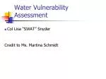 Water Vulnerability Assessment - slide 1