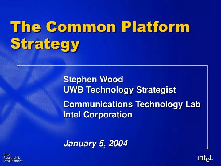 the common platform strategy