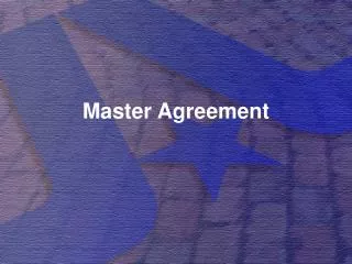 Master Agreement