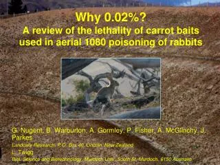 Why 0.02%? A review of the lethality of carrot baits used in aerial 1080 poisoning of rabbits