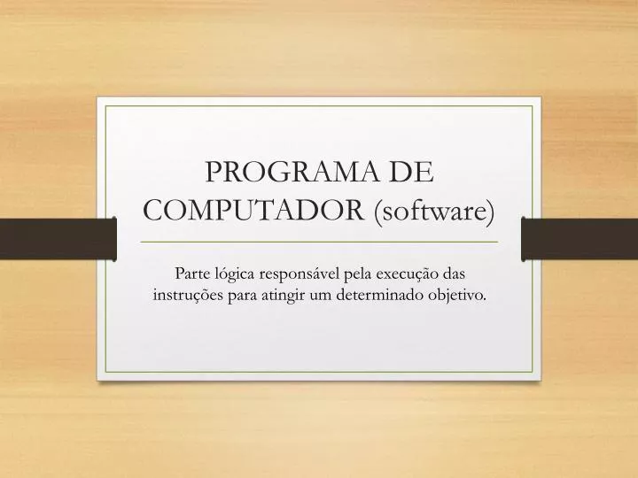 programa de computador software