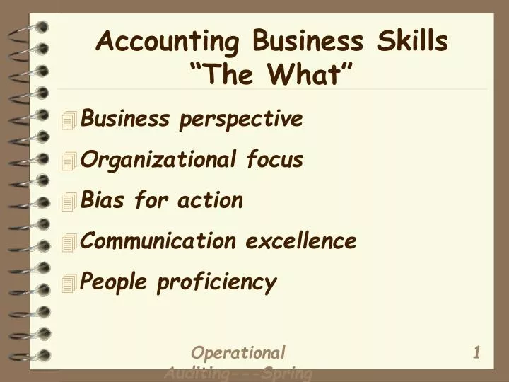 accounting business skills the what