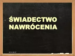 wiadectwo nawr cenia