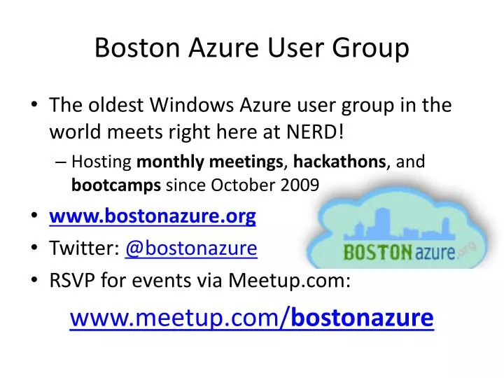 boston azure user group