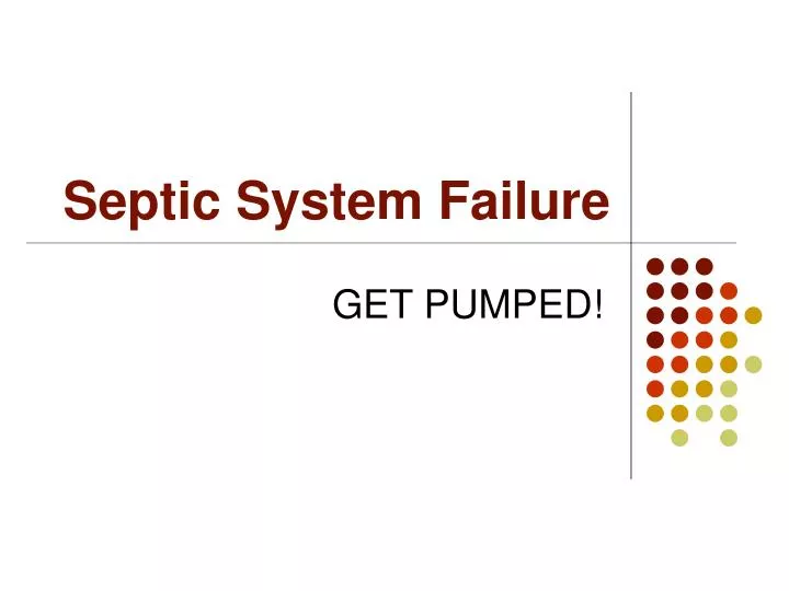 septic system failure