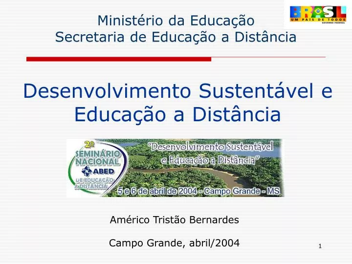 desenvolvimento sustent vel e educa o a dist ncia