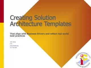 Creating Solution Architecture Templates