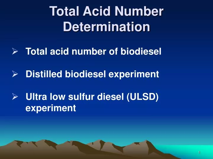 total acid number determination