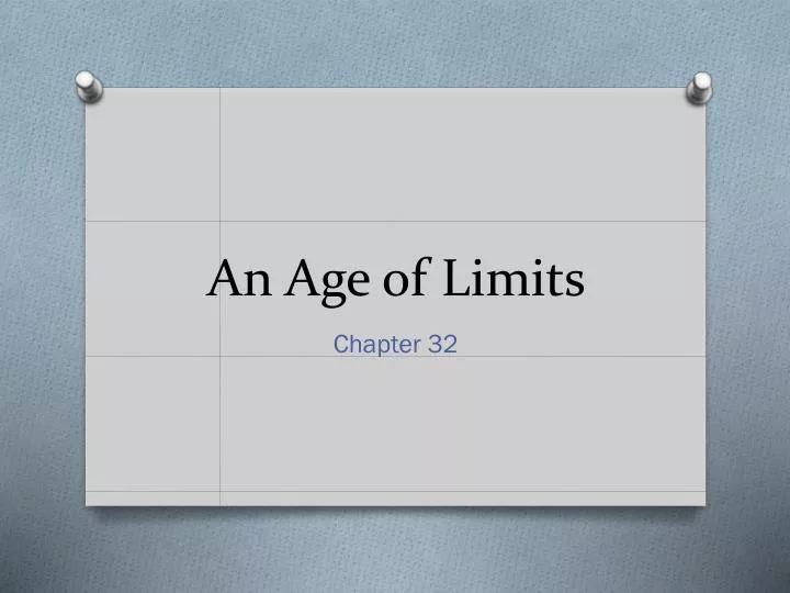 an age of limits