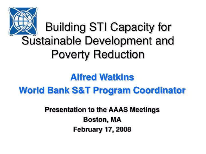 building sti capacity for sustainable development and poverty reduction