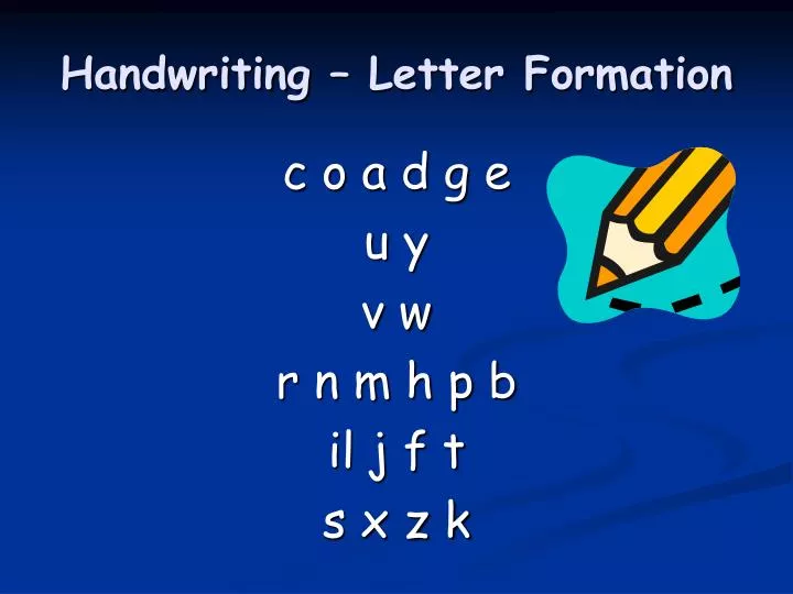 handwriting letter formation