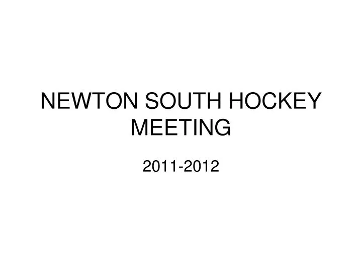newton south hockey meeting