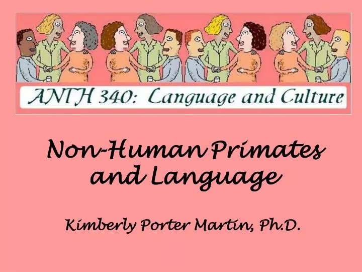 non human primates and language kimberly porter martin ph d