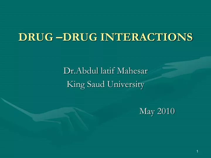 drug drug interactions