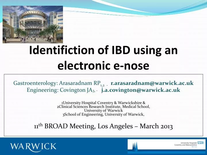 identifiction of ibd using an electronic e nose