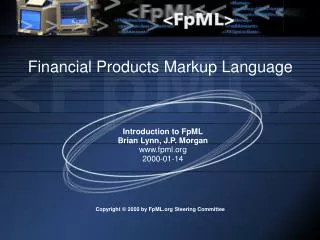 Financial Products Markup Language