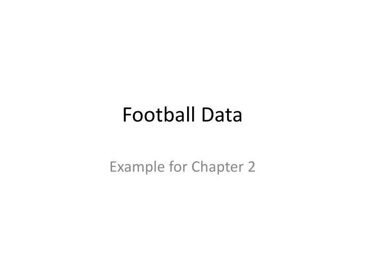 football data