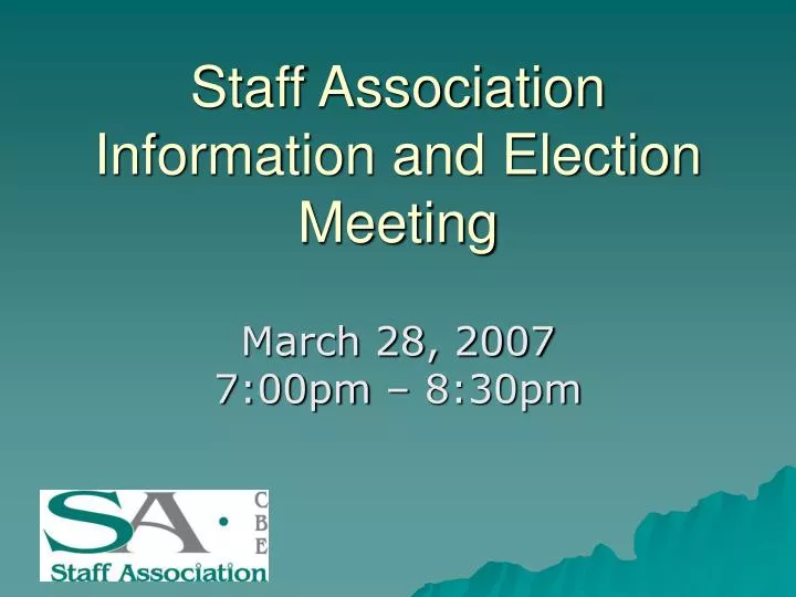 staff association information and election meeting