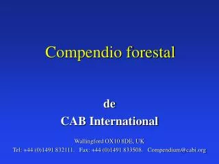 compendio forestal