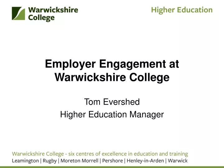 employer engagement at warwickshire college