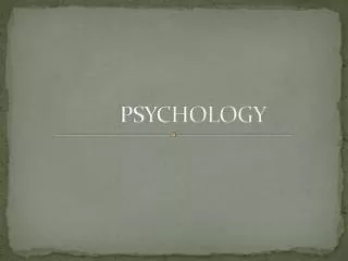 PSYCHOLOGY