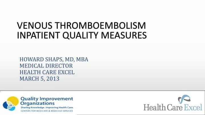 venous thromboembolism inpatient quality measures
