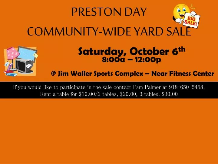 preston day community wide yard sale