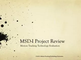 MSD-I Project Review