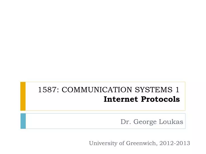 1587 communication systems 1 internet protocols