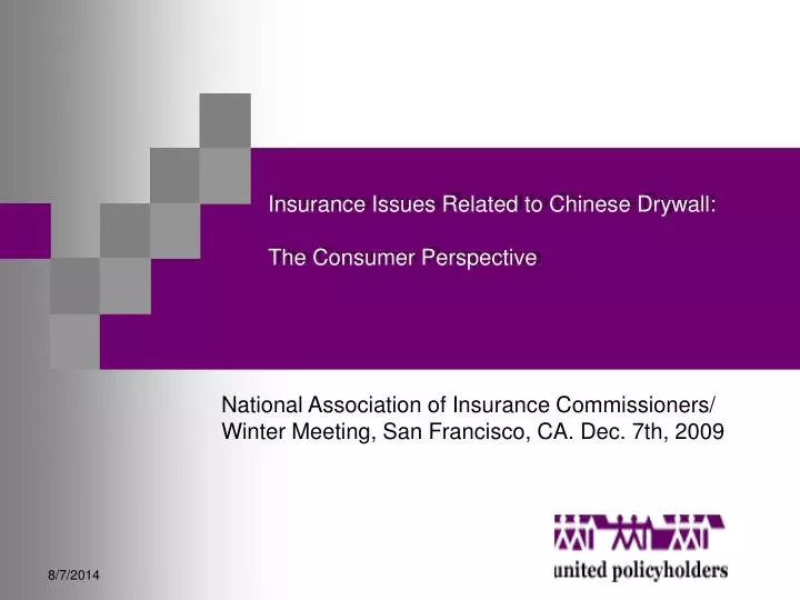 insurance issues related to chinese drywall the consumer perspective