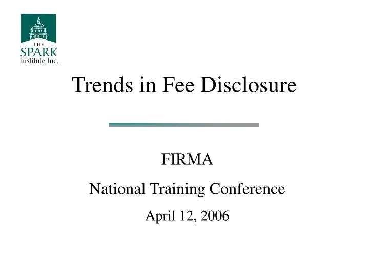 trends in fee disclosure