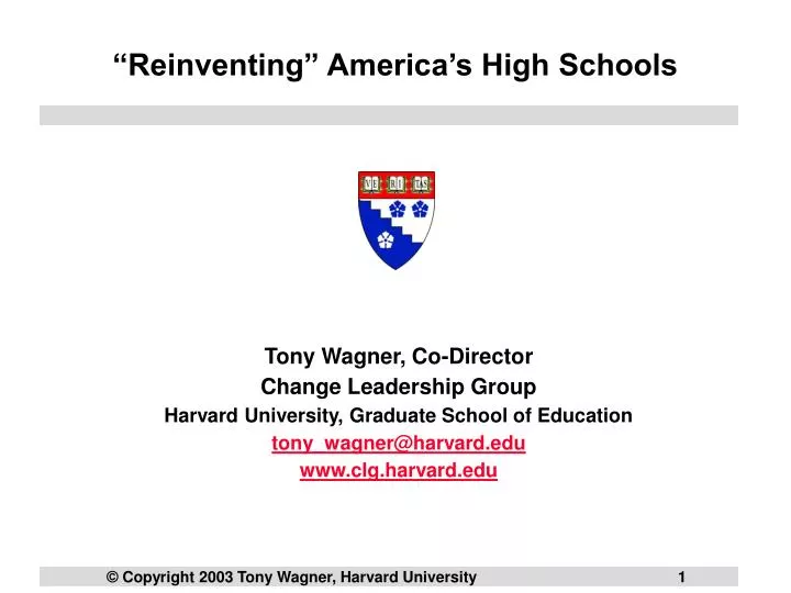 reinventing america s high schools