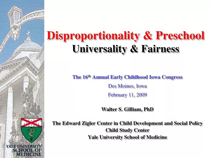 disproportionality preschool universality fairness