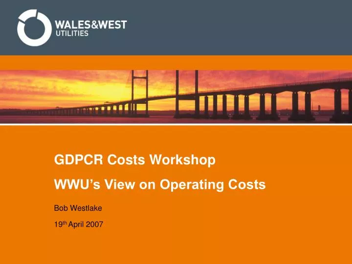 gdpcr costs workshop wwu s view on operating costs