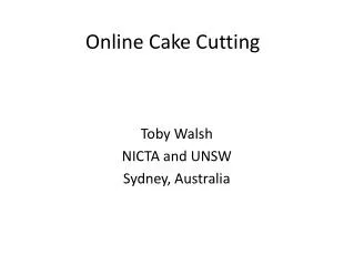 Online Cake Cutting