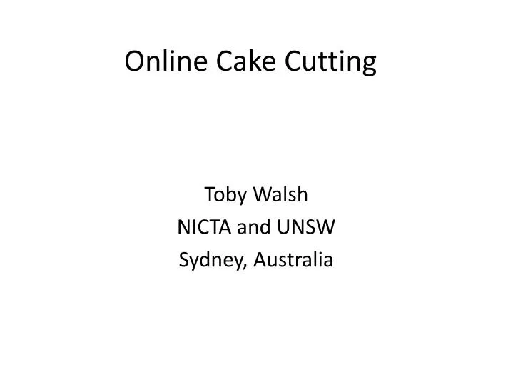 toby walsh nicta and unsw sydney australia