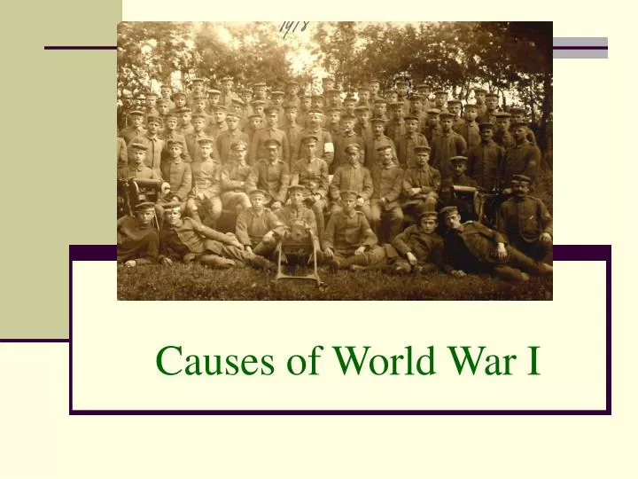 causes of world war i