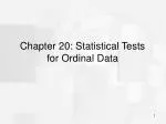 Chapter 20: Statistical Tests for Ordinal Data - slide 1