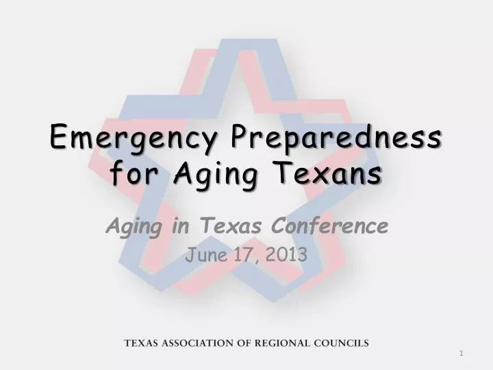 emergency preparedness for aging texans