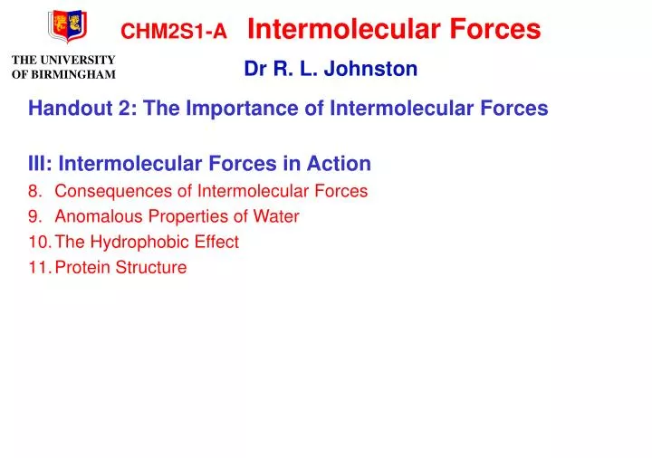 chm2s1 a intermolecular forces dr r l johnston