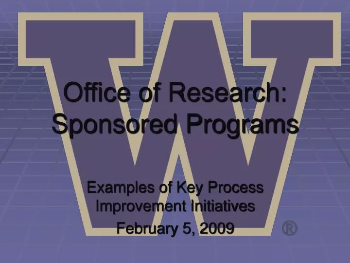 office of research sponsored programs