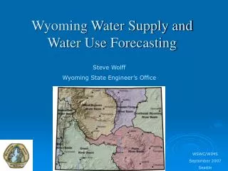 Wyoming Water Supply and Water Use Forecasting