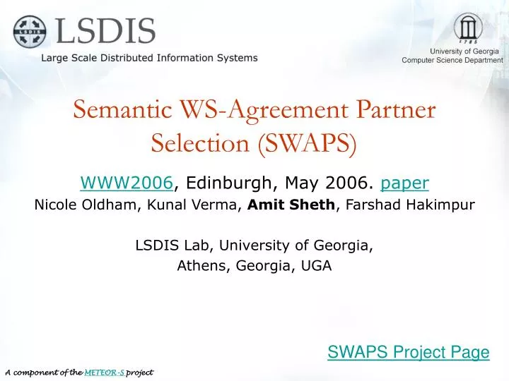 semantic ws agreement partner selection swaps