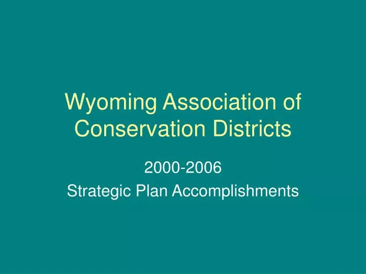 wyoming association of conservation districts