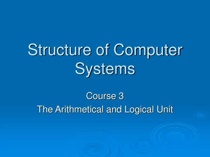 structure of computer systems