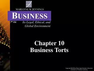 Chapter 10 Business Torts